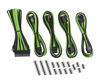 Zestaw kabli CableMod ModMesh Cable Extension Kit -8+6 Czarno-Zielone